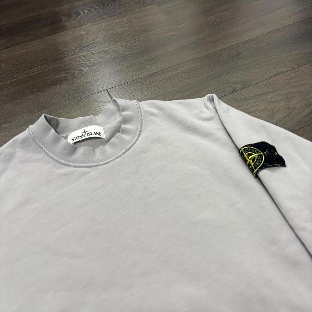 Stone Island Gray Crew Neck Sweatshirt